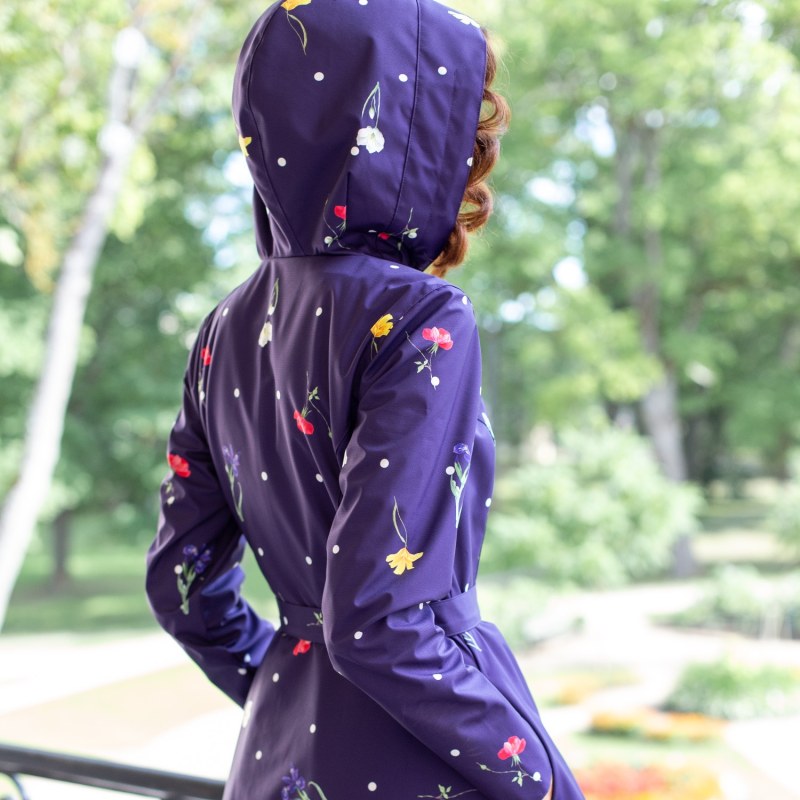 送料無料の通販 Double Breasted Trench Coat For Spring: Violet Bloom ジャケット・アウター