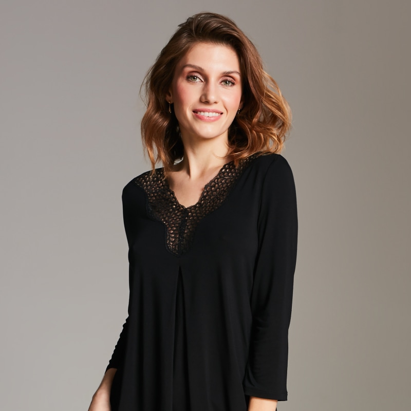 Black viscose pyjamas hot sale