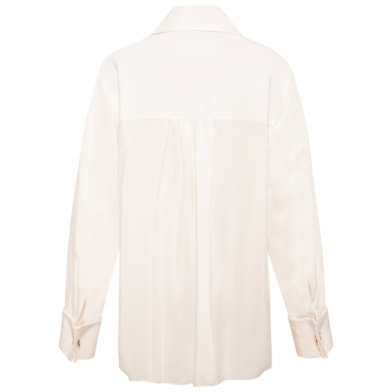 Thumbnail of Viscose Rayon Gathered Back Shirt / Ivory image