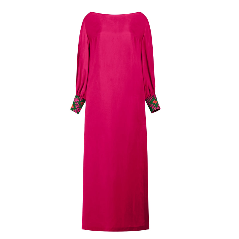 Thumbnail of Viva Magenta Chiapas Embroidered Kaftan Caftan Option 1 image