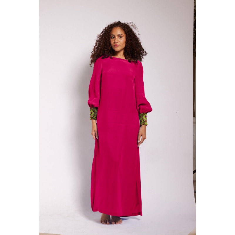 Thumbnail of Viva Magenta Chiapas Embroidered Kaftan Caftan Option 2 image