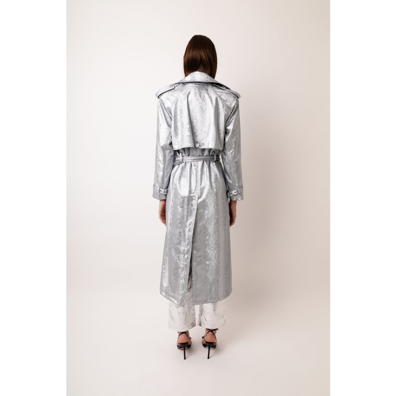 Thumbnail of Vivienne Silver Animal Metallic Trench Coat image