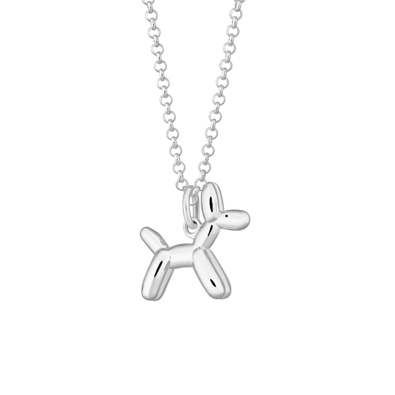 Thumbnail of Silver Balloon Dog Necklace image