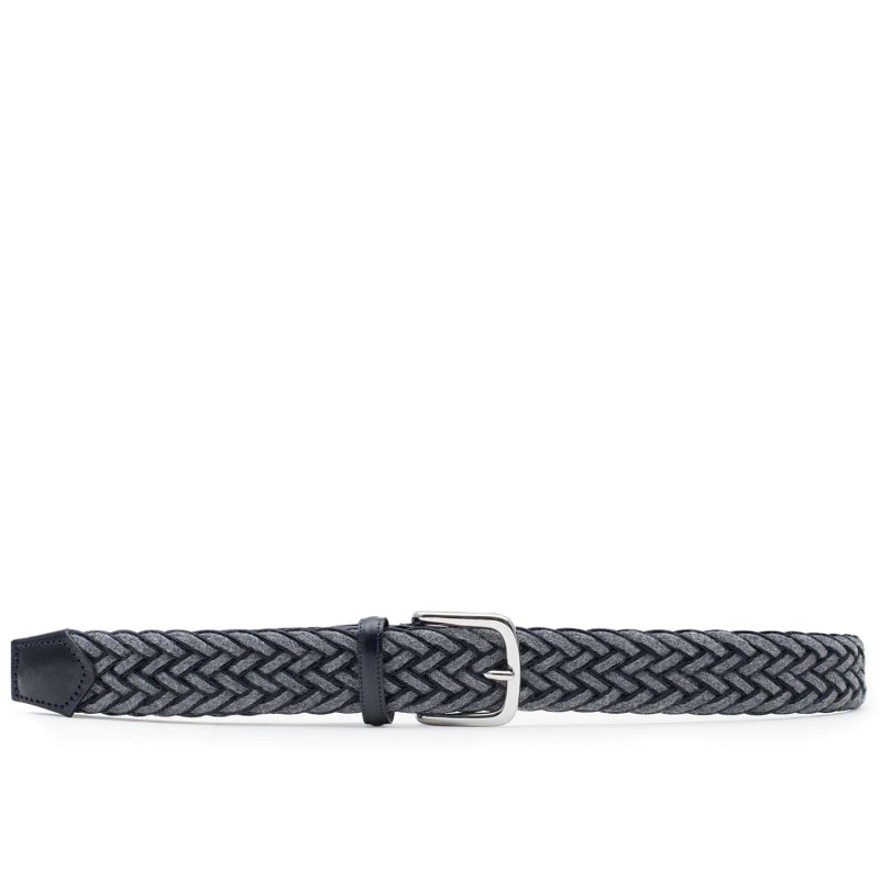 Thumbnail of Braided Wool Belt Grey/Blue Federico image