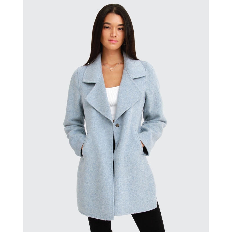 Ex-Boyfriend Wool Blend Oversized Jacket - Light Blue by Belle & Bloom