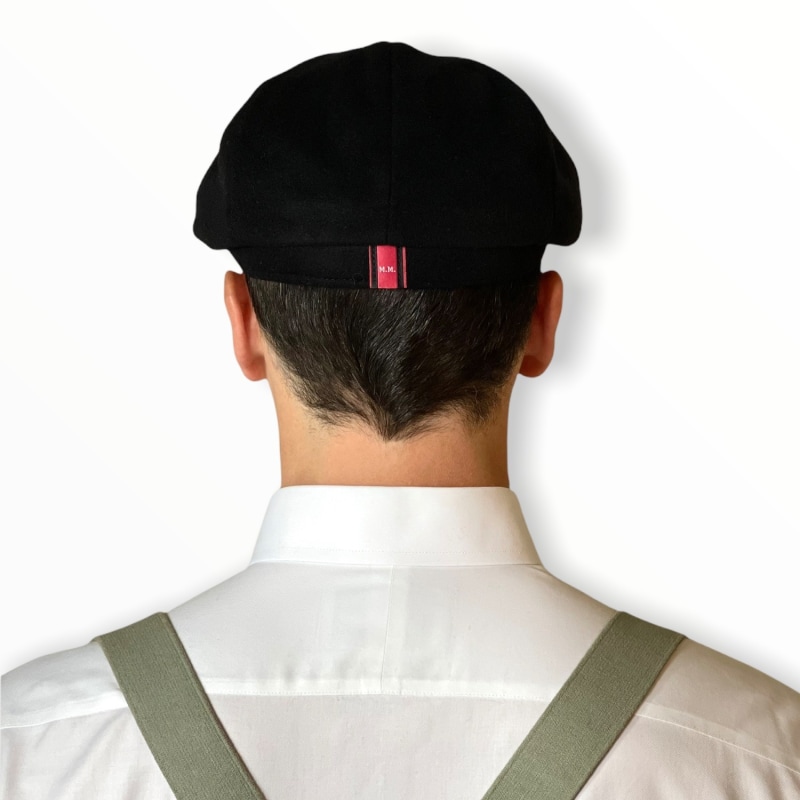 Thumbnail of Alberts Ace Bakerboy Cap In Black Cashmere Wool image