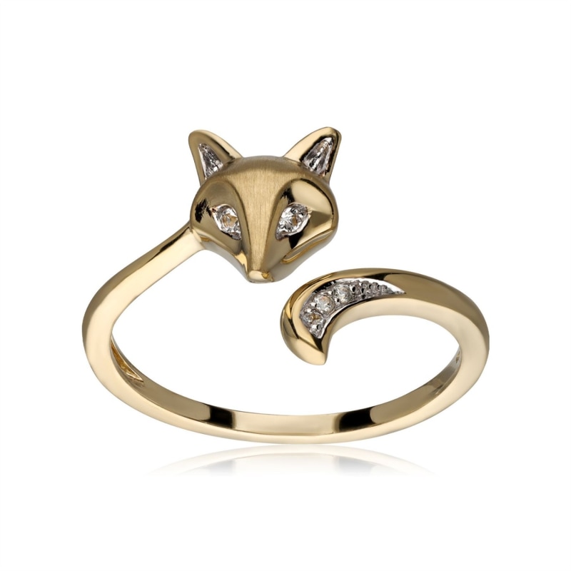 Rose gold fox ring deals