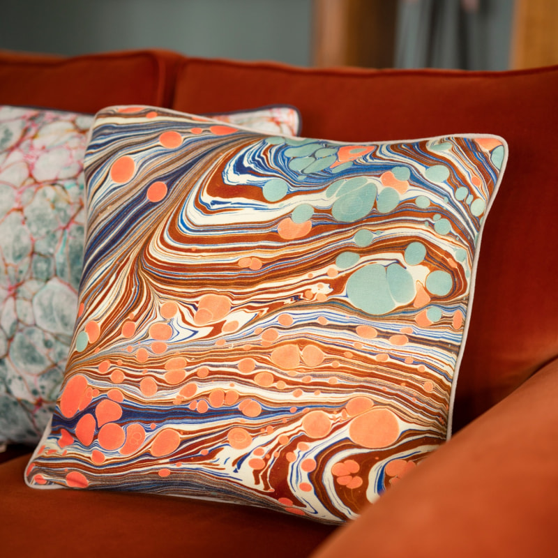 Thumbnail of Sea Swirl Linen Cushion image