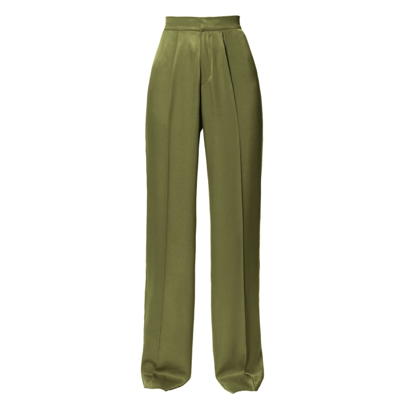 Thumbnail of Jessie Satin Olive Brach Trousers image