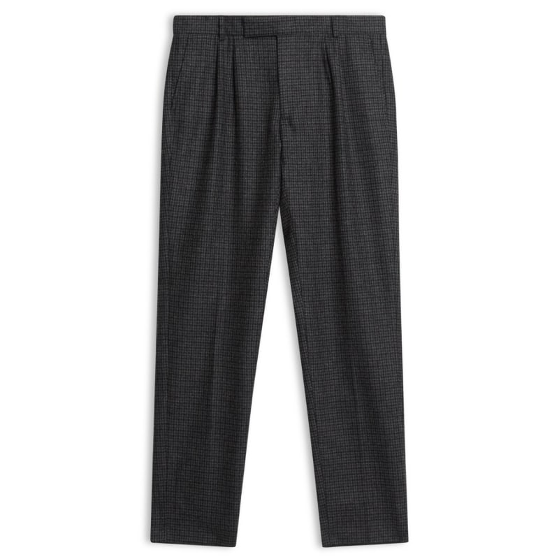 Thumbnail of Fox Brothers Flannel Check Trousers - Grey image