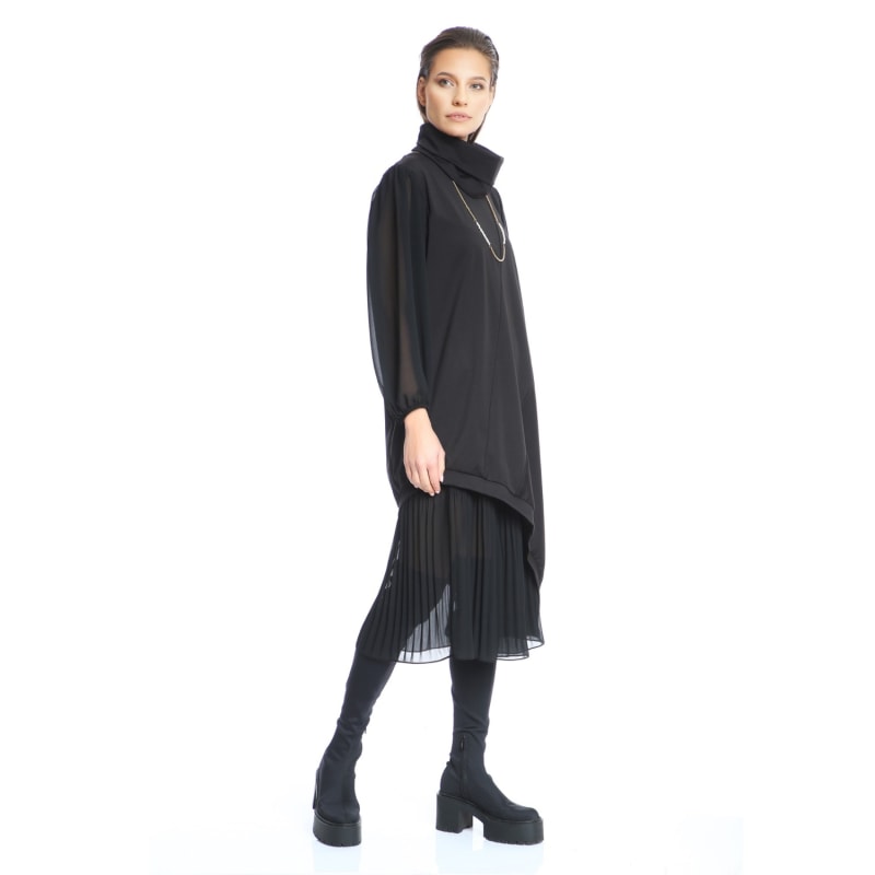 Thumbnail of Asymmetrical Dress With Transparent Sleeves & Detachable Collar image