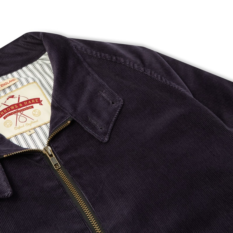 Harrington Jacket - Navy | Burrows & Hare | Wolf & Badger