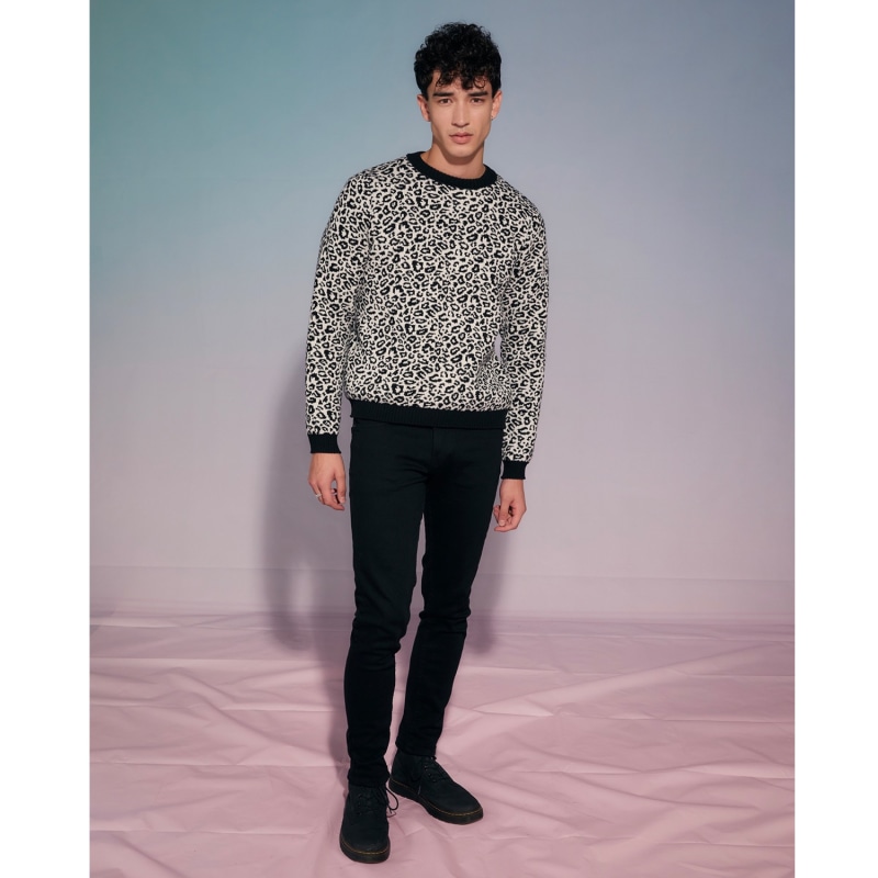 Thumbnail of Leopard Wool & Cashmere Knitted Jumper Men image