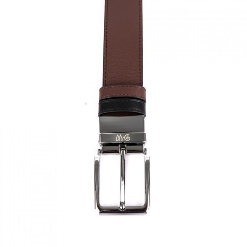 Reversible Rectangle Buckle Belt