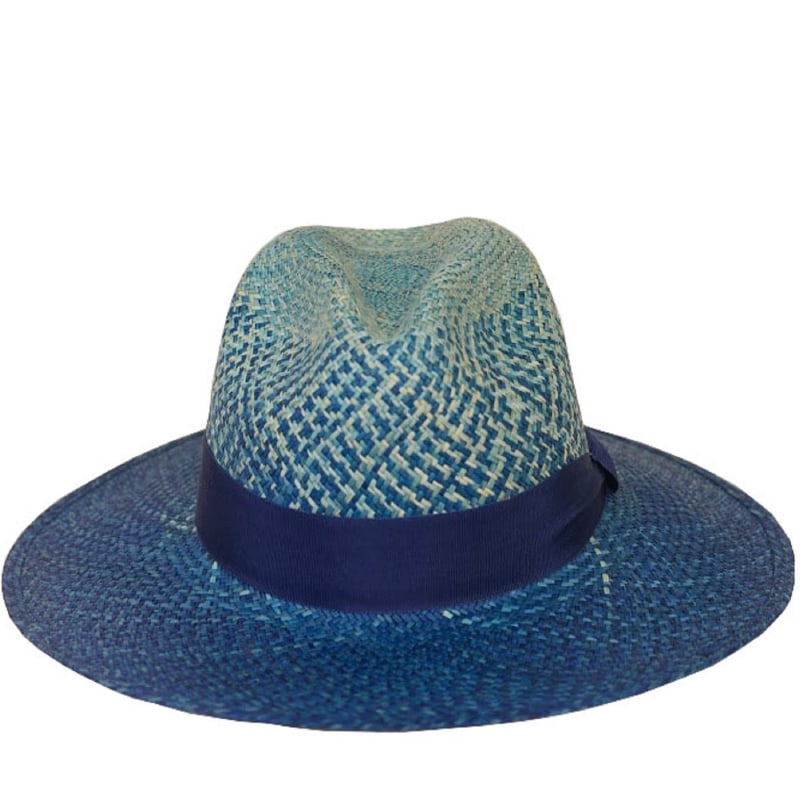 Thumbnail of Rivera Straw Panama Hat - Blue image