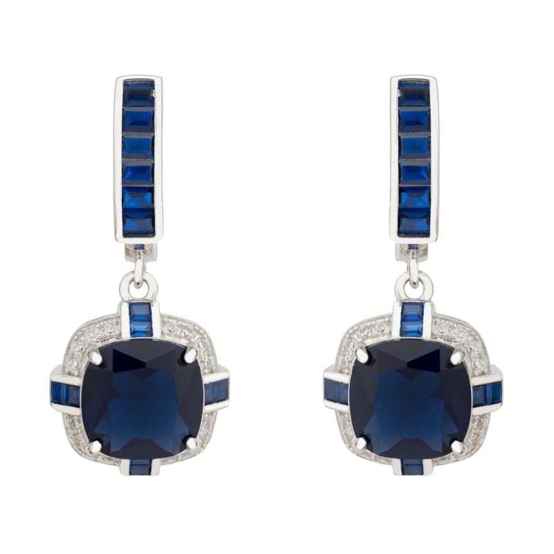 Thumbnail of Windsor Silver Earring Sapphire image