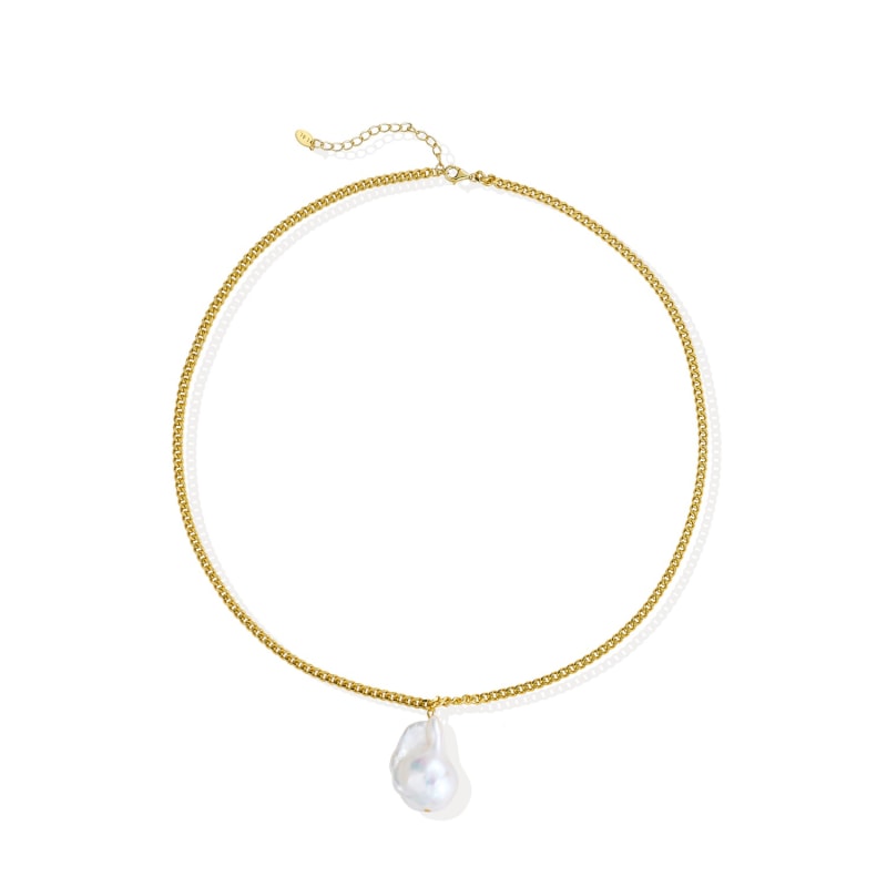 Thumbnail of Sicil Pearl Necklace - 18K Gold Vermeil image