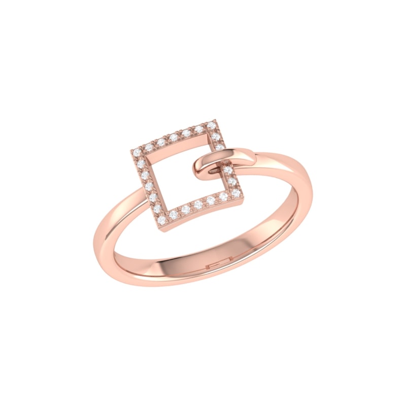 Thumbnail of On The Block Ring In 14 Kt Rose Gold Vermeil On Sterling Silver image