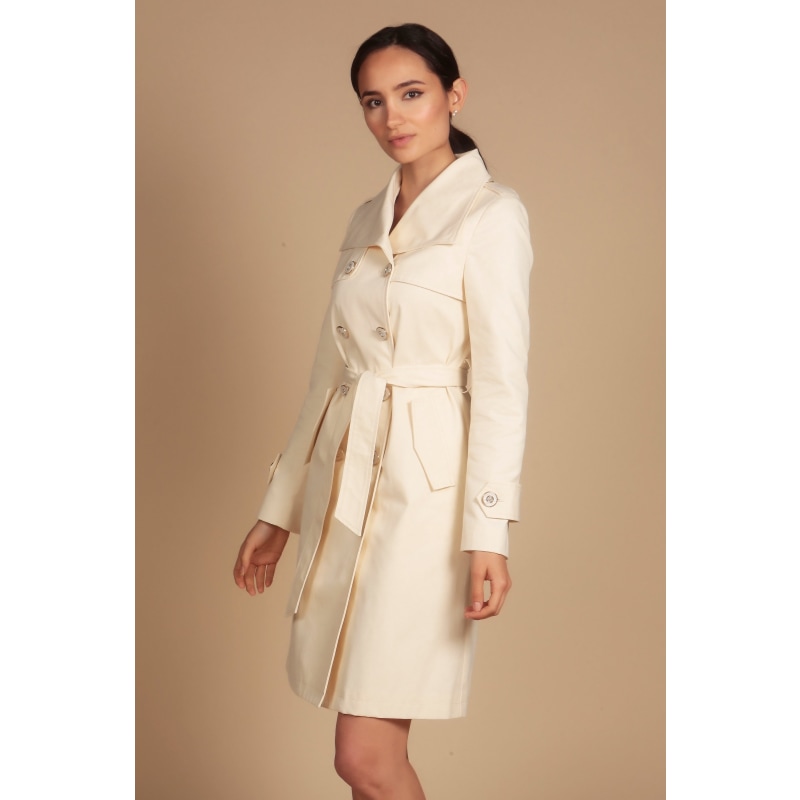 Thumbnail of 'Malena' Cotton Trench In Crema image