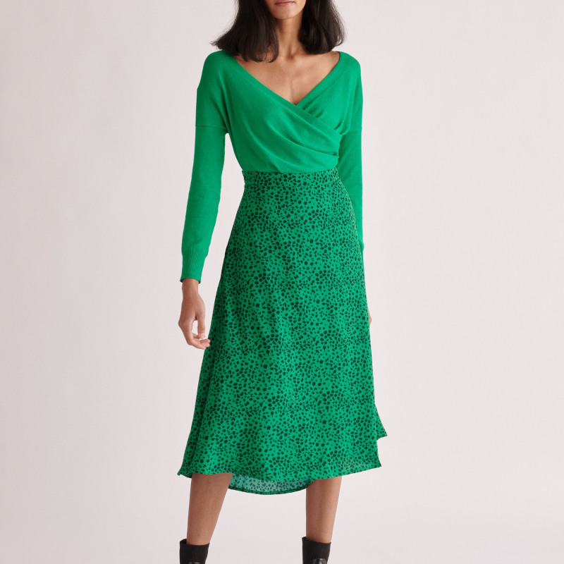Enea Knitted Wrap Top Light Mint