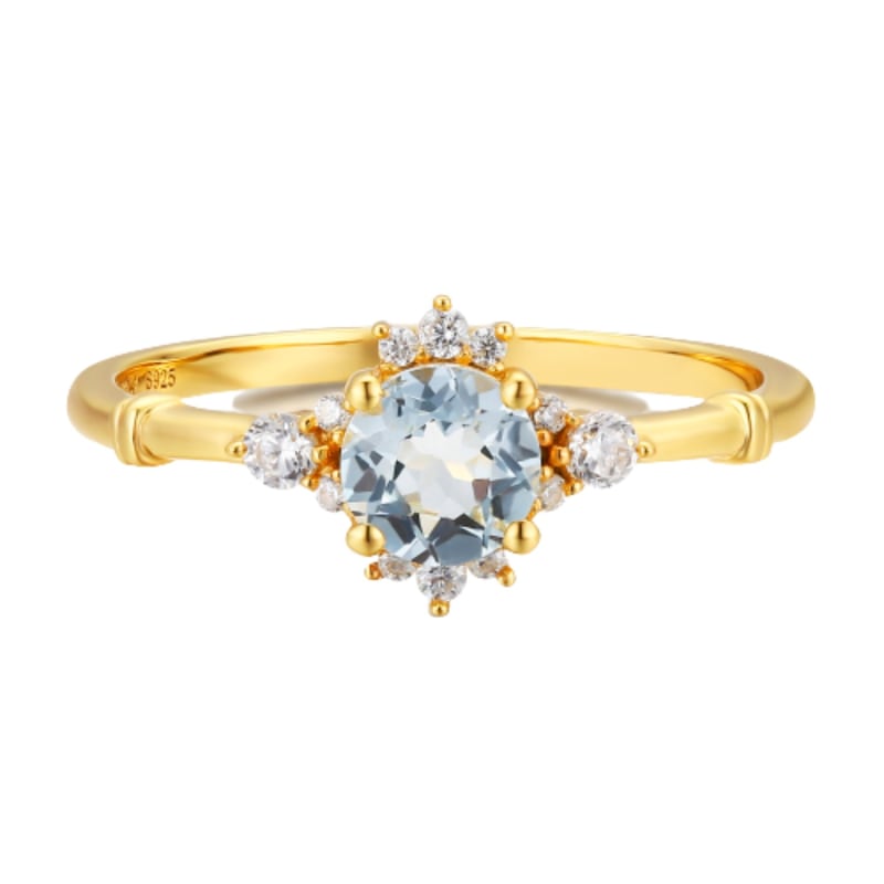 Thumbnail of Ocean Rim Aquamarine Ring Yellow Gold Vermeil image