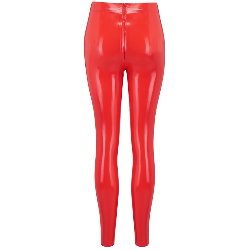 EXTRA Shiny Latex Leggings - RED