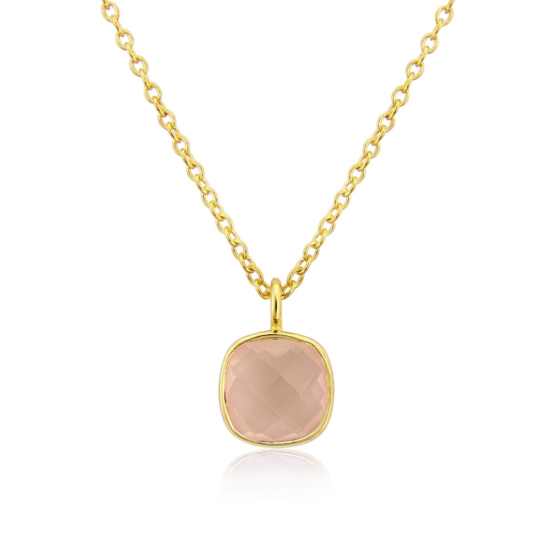 Thumbnail of Brooklyn Gold Vermeil & Rose Quartz Necklace image