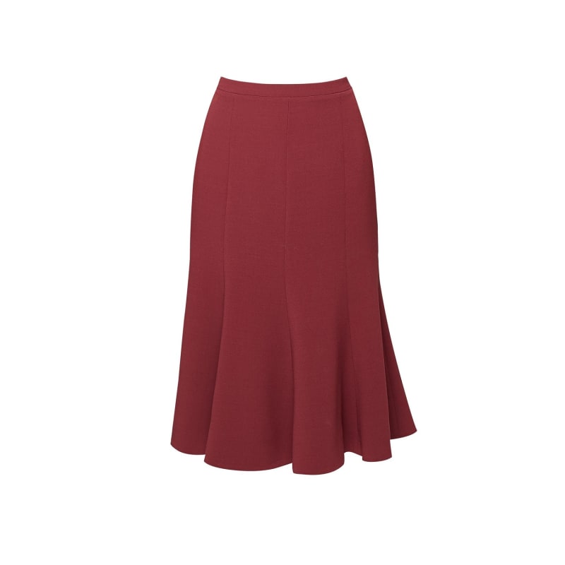 Lucy Wool Midi Skirt In Berry | Rumour London | Wolf & Badger