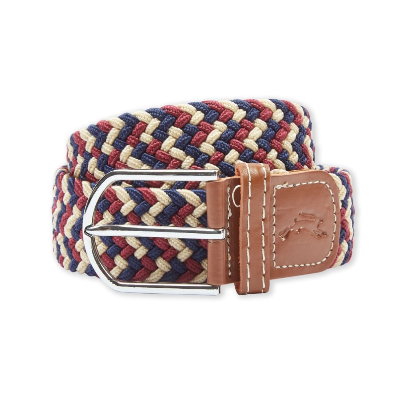 Thumbnail of One Size Woven Cotton Belt - Red, White & Navy image