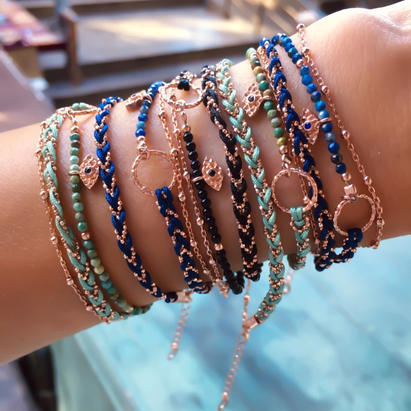 Rose gold strand bracelet on sale