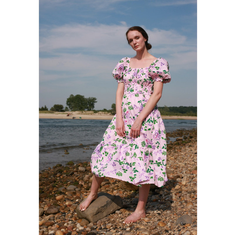 Thumbnail of Pink Garden Midi Dress image