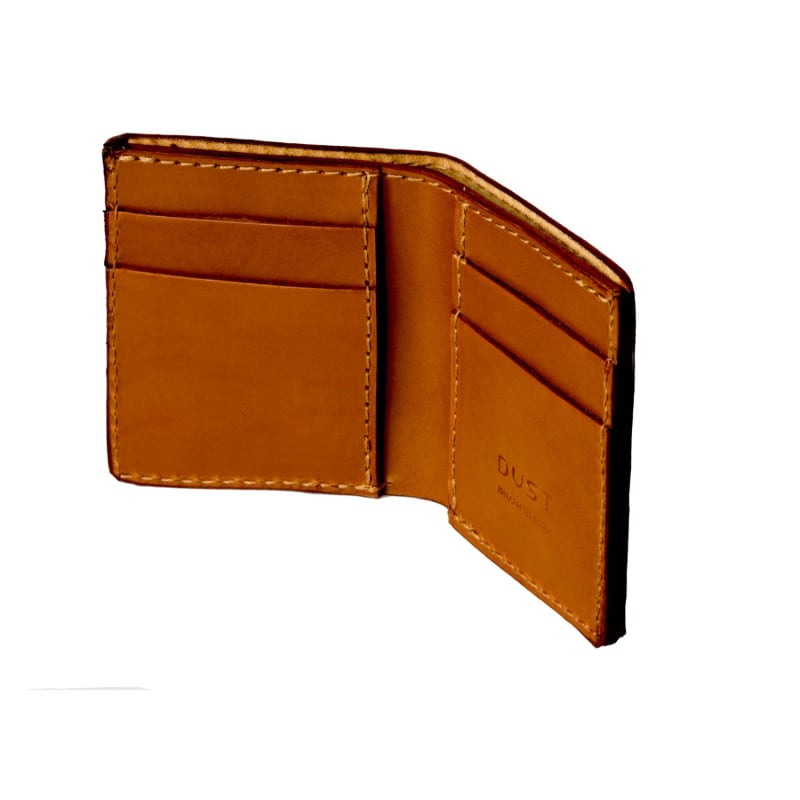 Leather Vertical Slim Wallet - Dark Brown - EvenOdd