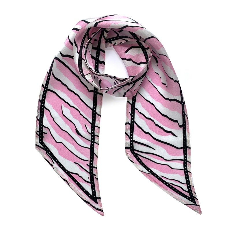 Thumbnail of Wild Tiger Silk Neck Scarf Pink image