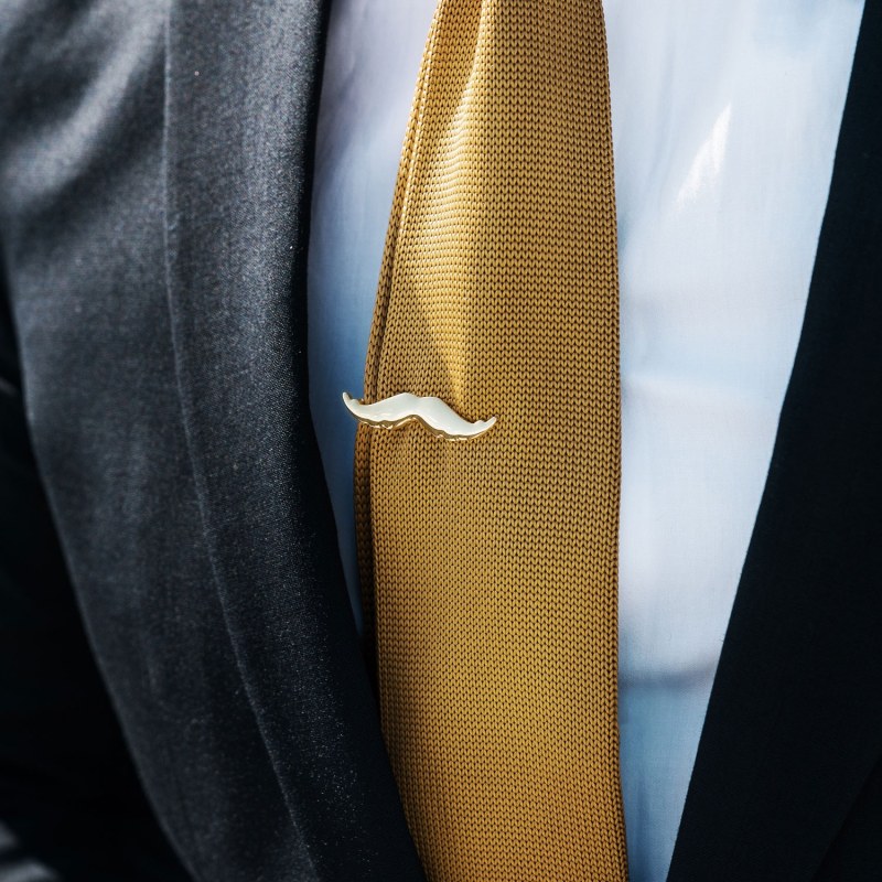 Thumbnail of Stached Gold Tie Bar image