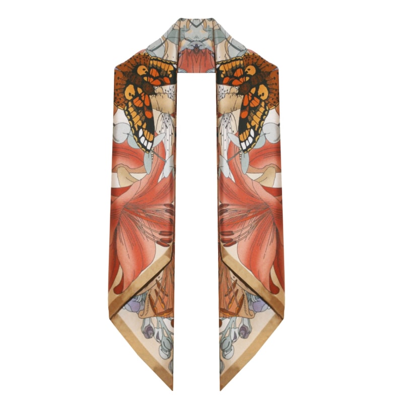 Thumbnail of The Lily Bouquet Neckerchief Beige image