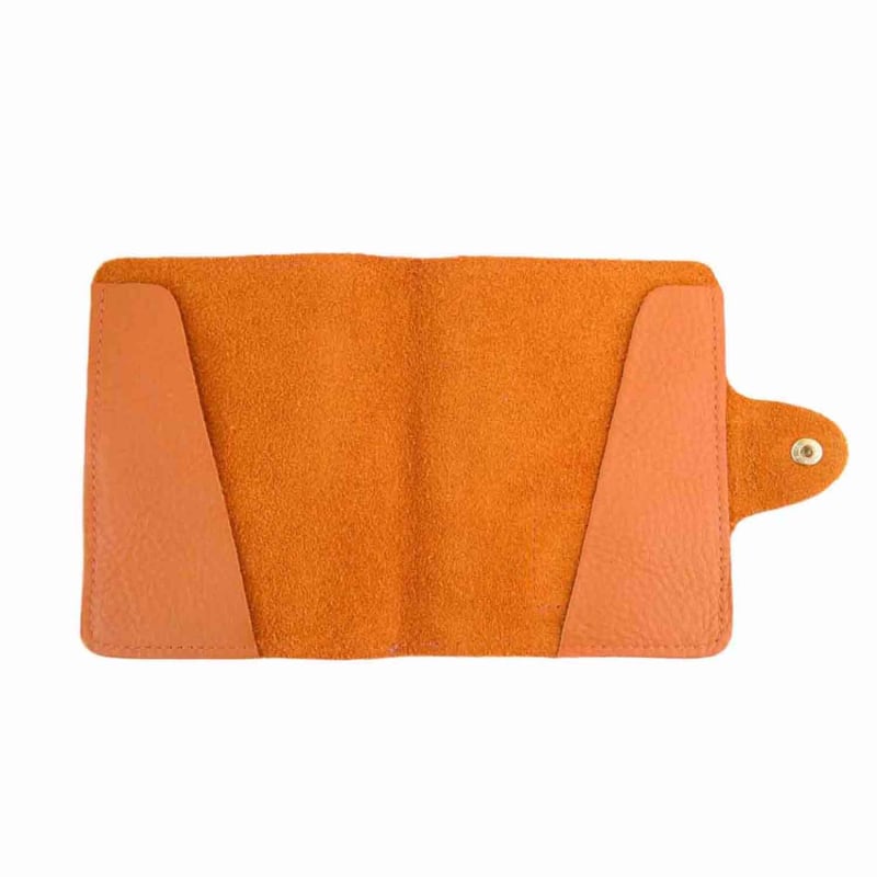 Thumbnail of Luxury Italian Leather Orange Passport Cover image