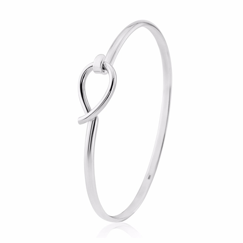 Thumbnail of Boltons Silver Tear Drop Bangle image