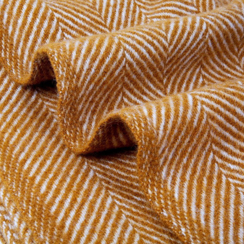 Thumbnail of Evening Tales Pure New Wool Blanket - Toffee image