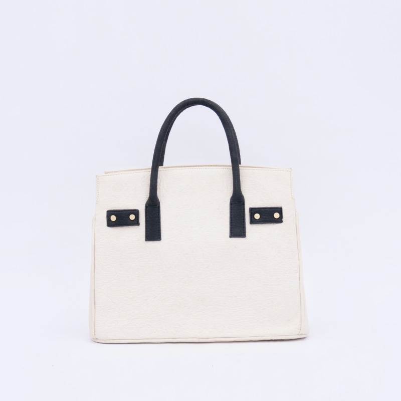 Thumbnail of Sydney Piñatex Handbag In Latte White image