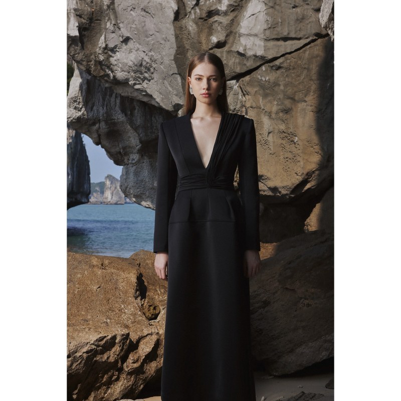 Pleated coat dress discount