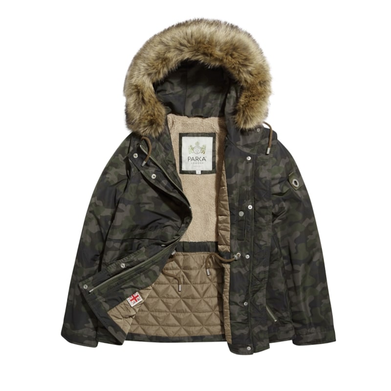 Thumbnail of Wanderer Faux Fur Jacket - Camo image