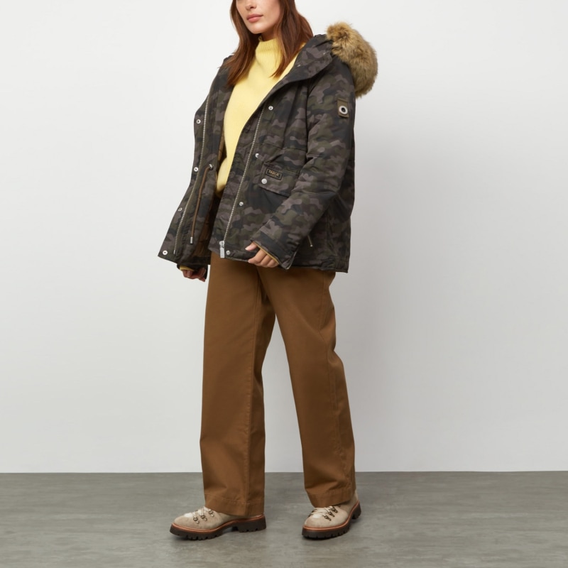 Faux fur camo hot sale jacket