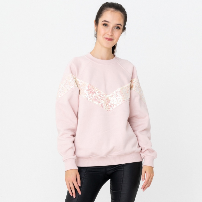 Thumbnail of Elegant Pink Sweatshirt With Sequins image