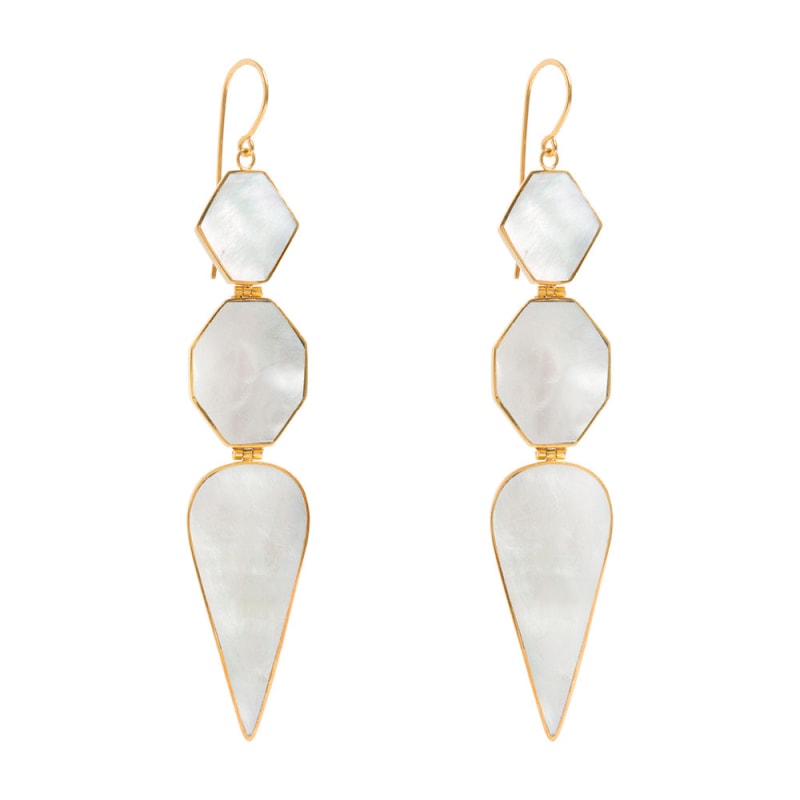 Thumbnail of Warrioress Mother Of Pearl Earrings image