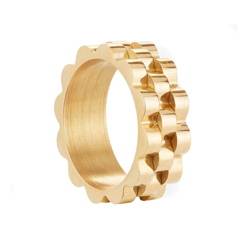 Watch Strap Chunky Gold Statement Ring Ballinger Wolf & Badger