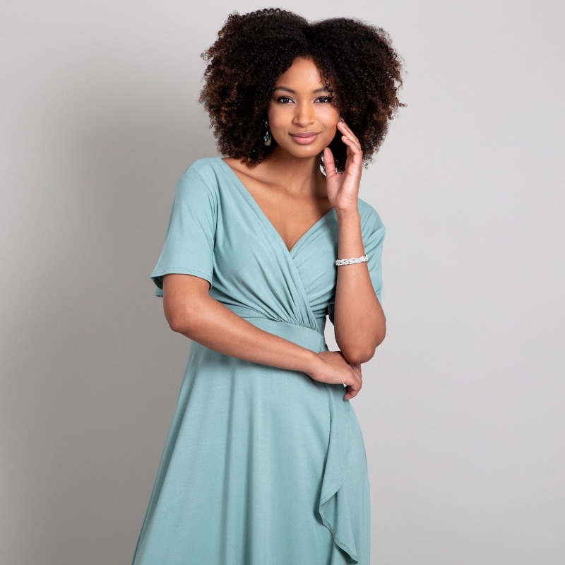 Waterfall Soft Gown Khaki Green