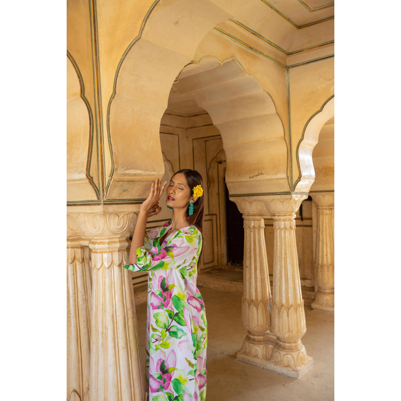 Watermelon Print Linen Maxi Dress NoLoGochic Wolf & Badger