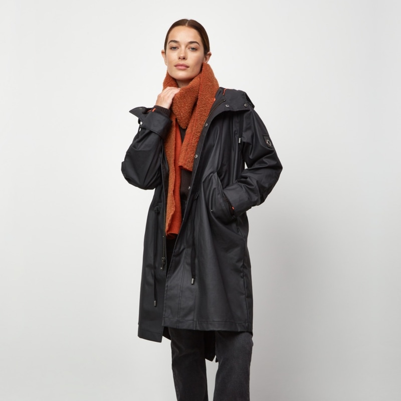 Waxed parka top