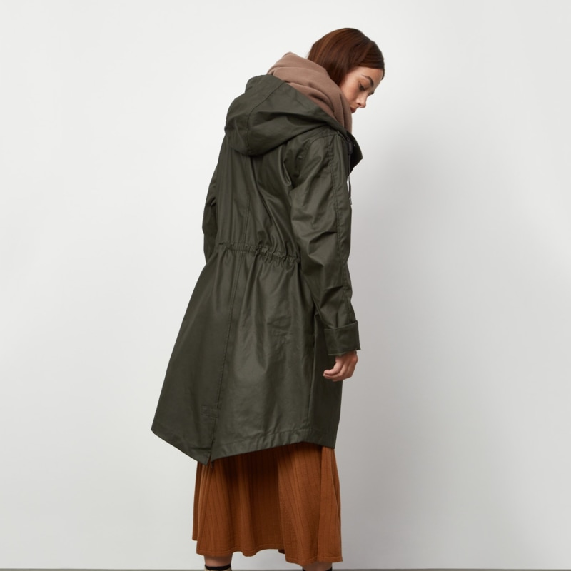 Watson Waxed Cotton Parka Green by Parka London
