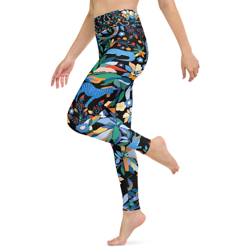 Thumbnail of High Waist Yoga Leggings In Night Zoo image